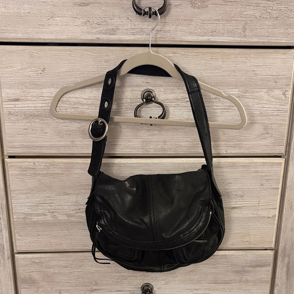 Lucky Brand Black Leather Shoulder Bag